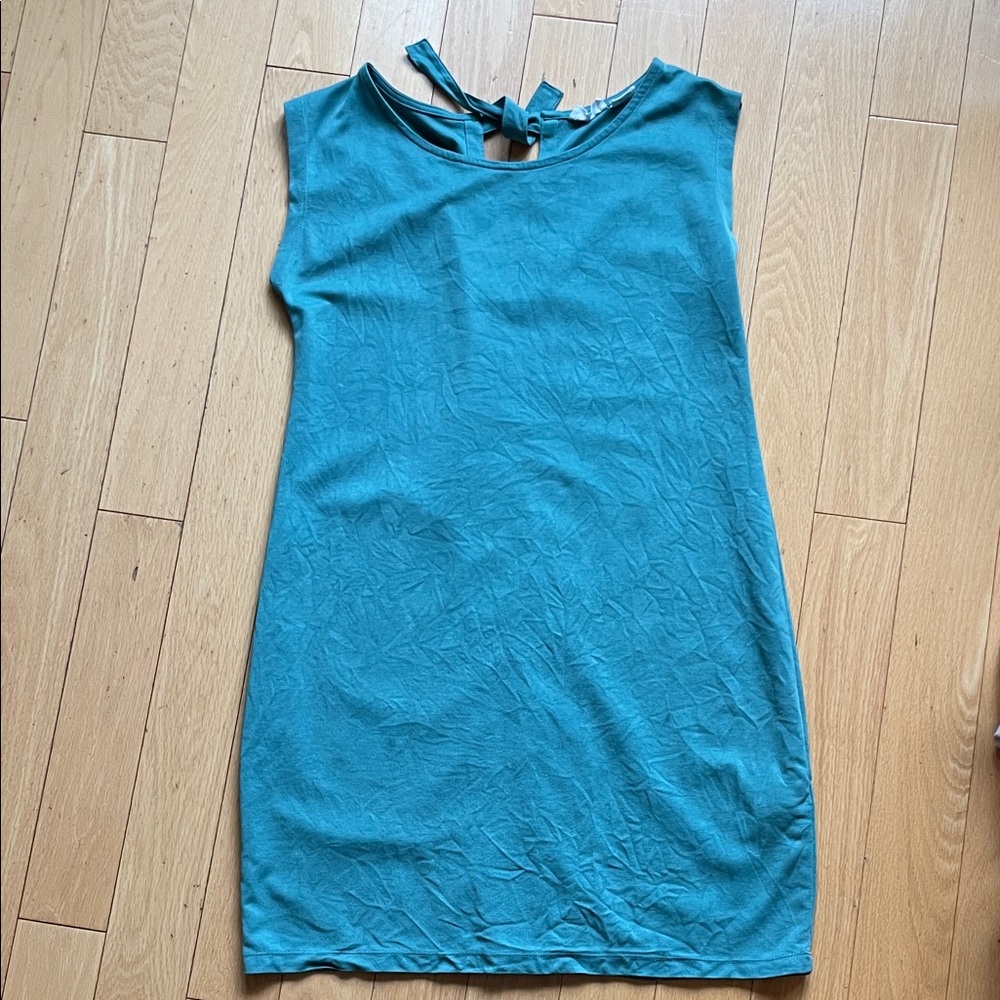 Sigrid Olsen Teal Sleeveless Dress with Bow Detail in the back